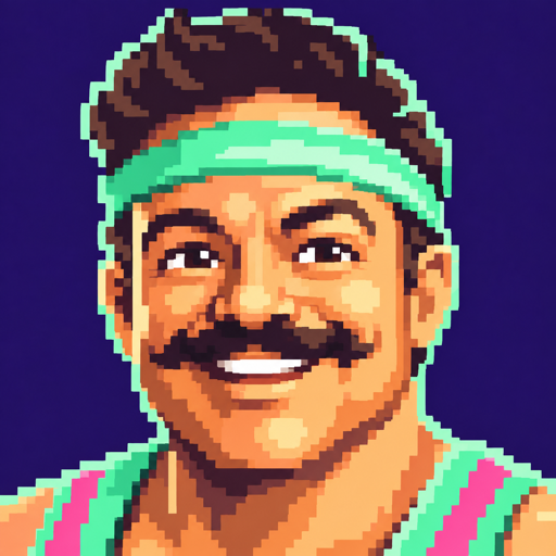 Gio cheering you on with a confident smile.